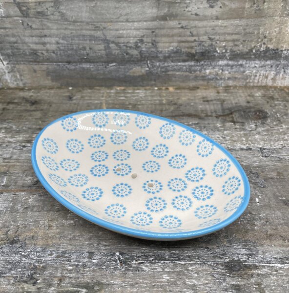 Blümchen blau - Seifenschale
