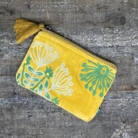 Samttäschchen FLORAL gelb