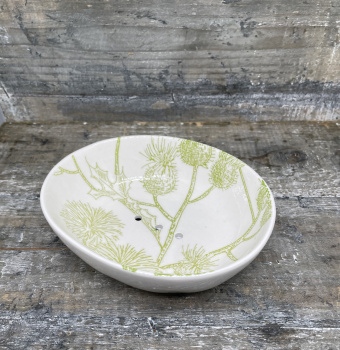 FLORAL grün - Seifenschale 