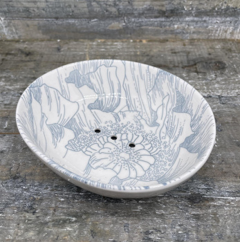 FLORAL grau - Seifenschale 